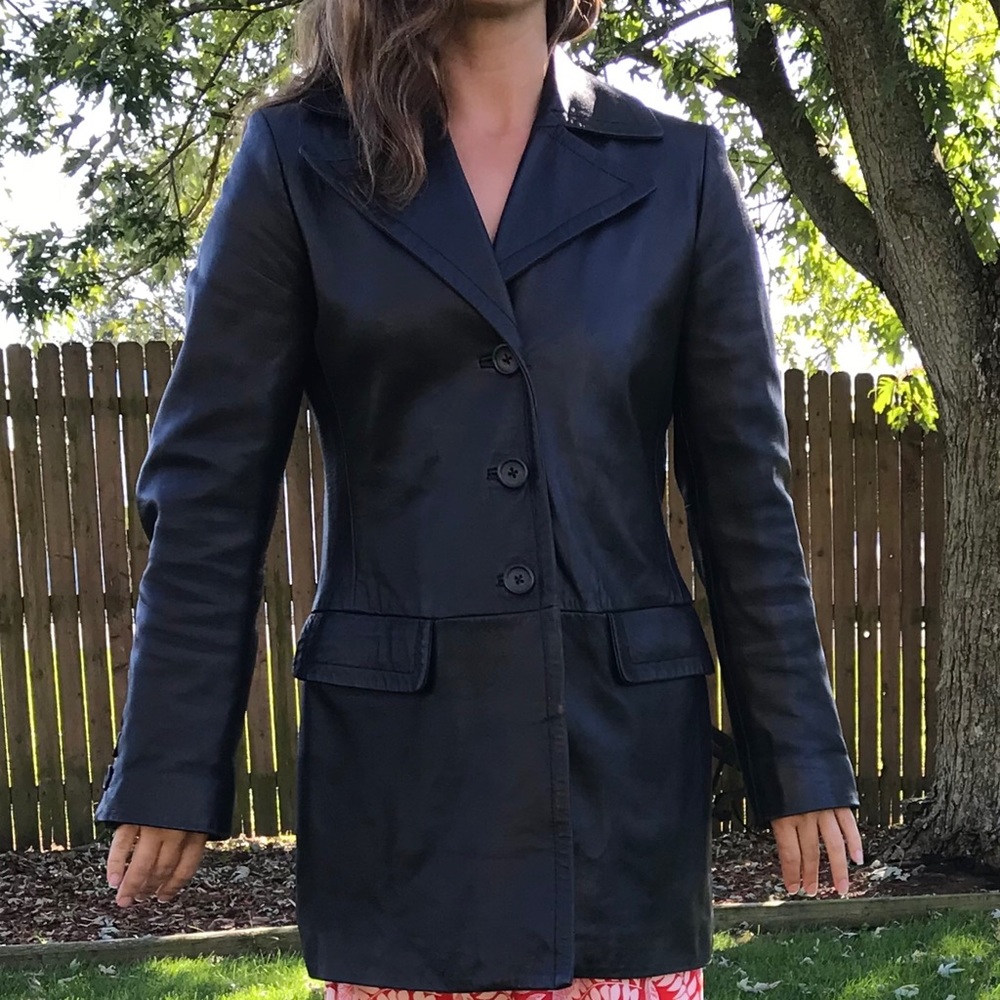 BANANA REPUBLIC 🖤PERFECT SPRING LEATHER JACKET